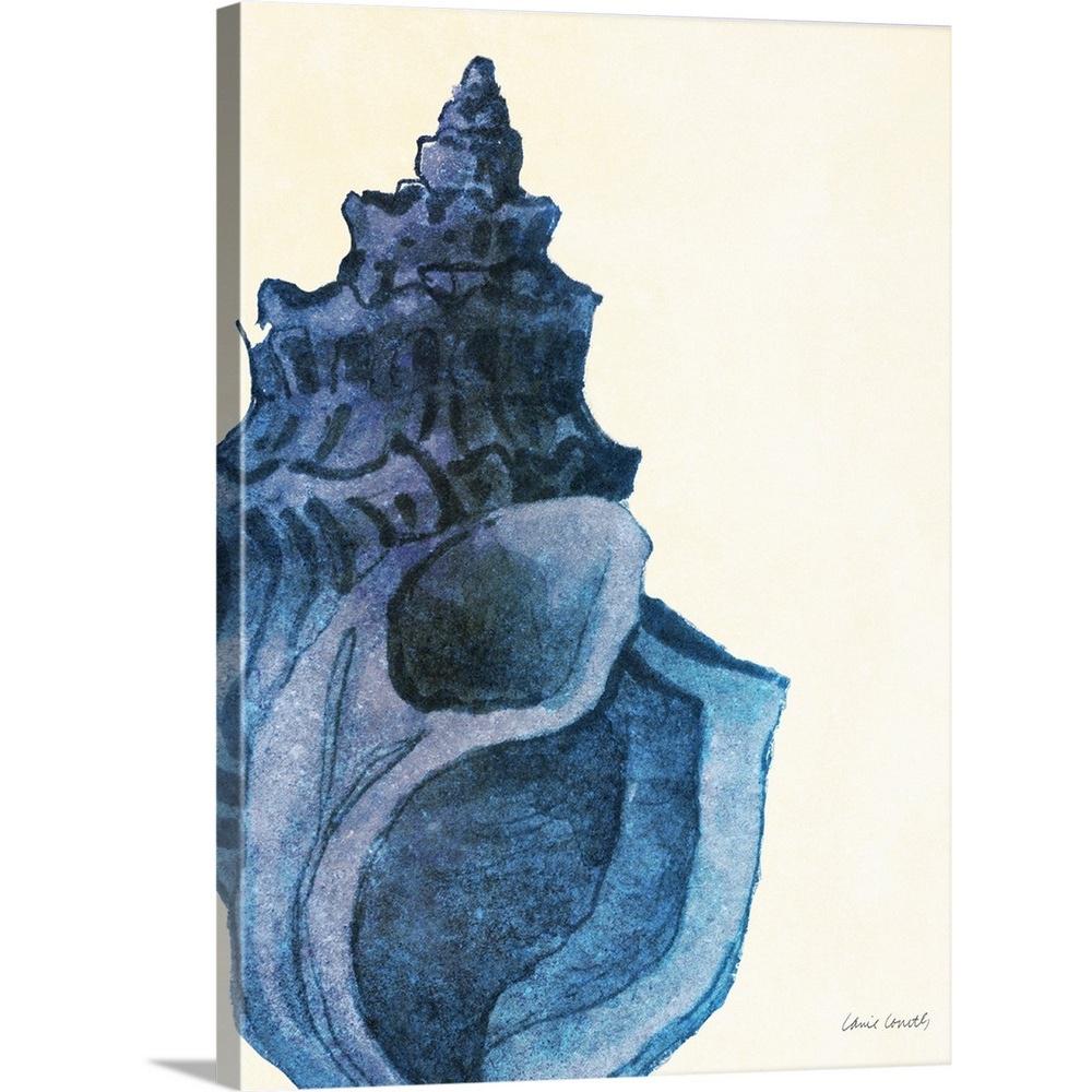 Greatbigcanvas Blue Shell I By Lanie Loreth Canvas Wall Art 2331647 24 18x24 The Home Depot