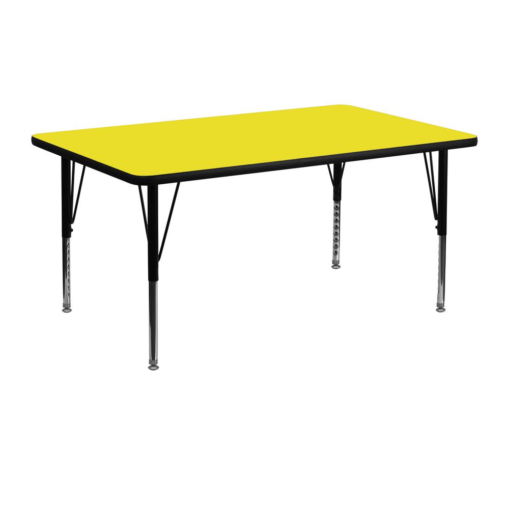 Flash Furniture Yellow Kids Table Xua2448recyelhp The Home Depot Flash Furniture Yellow Kids Table