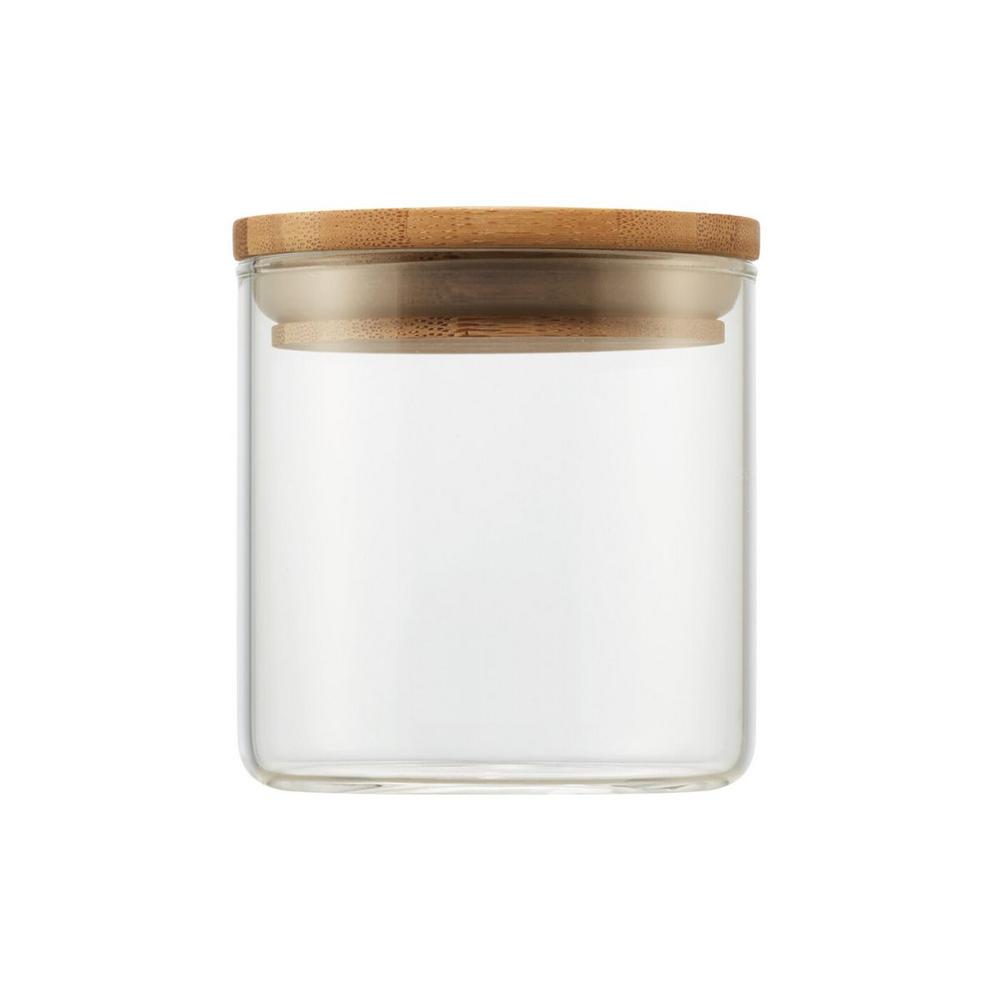 Trinity 3 Piece Gl And Bamboo Canister Set B Tkd 2809 The Piece Gl And Bamboo Canister Set