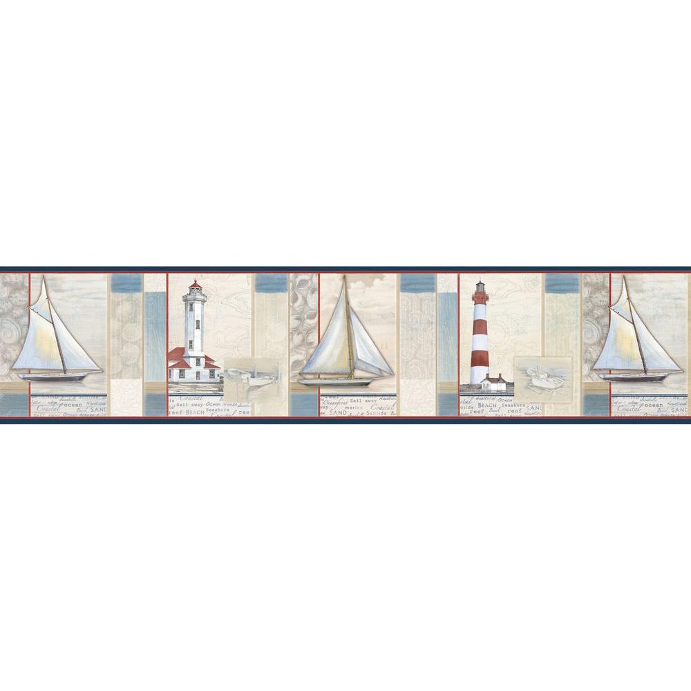 Chesapeake Mashpee White Crossing Wallpaper Border-DLR53541B - The Home ...