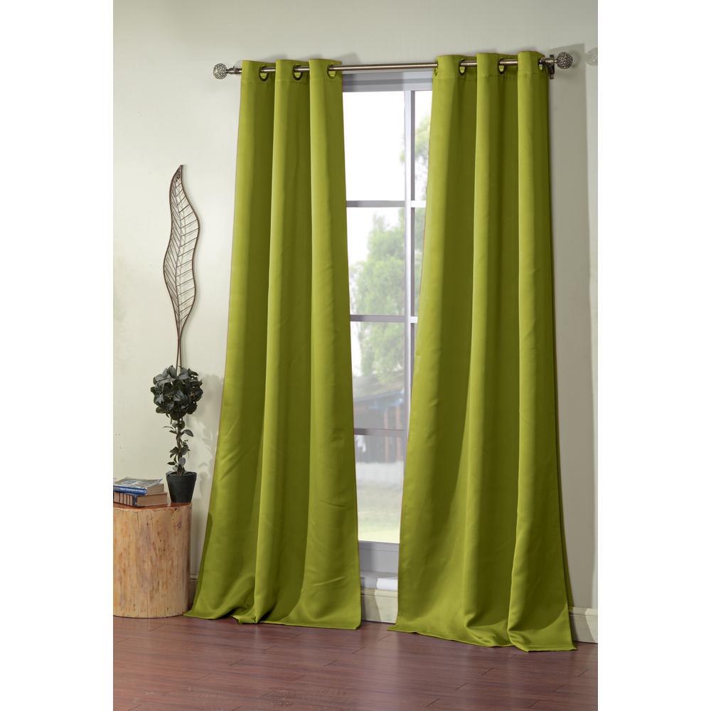 Duck River Textile Solid Pistachio Polyester Blackout Rod Pocket