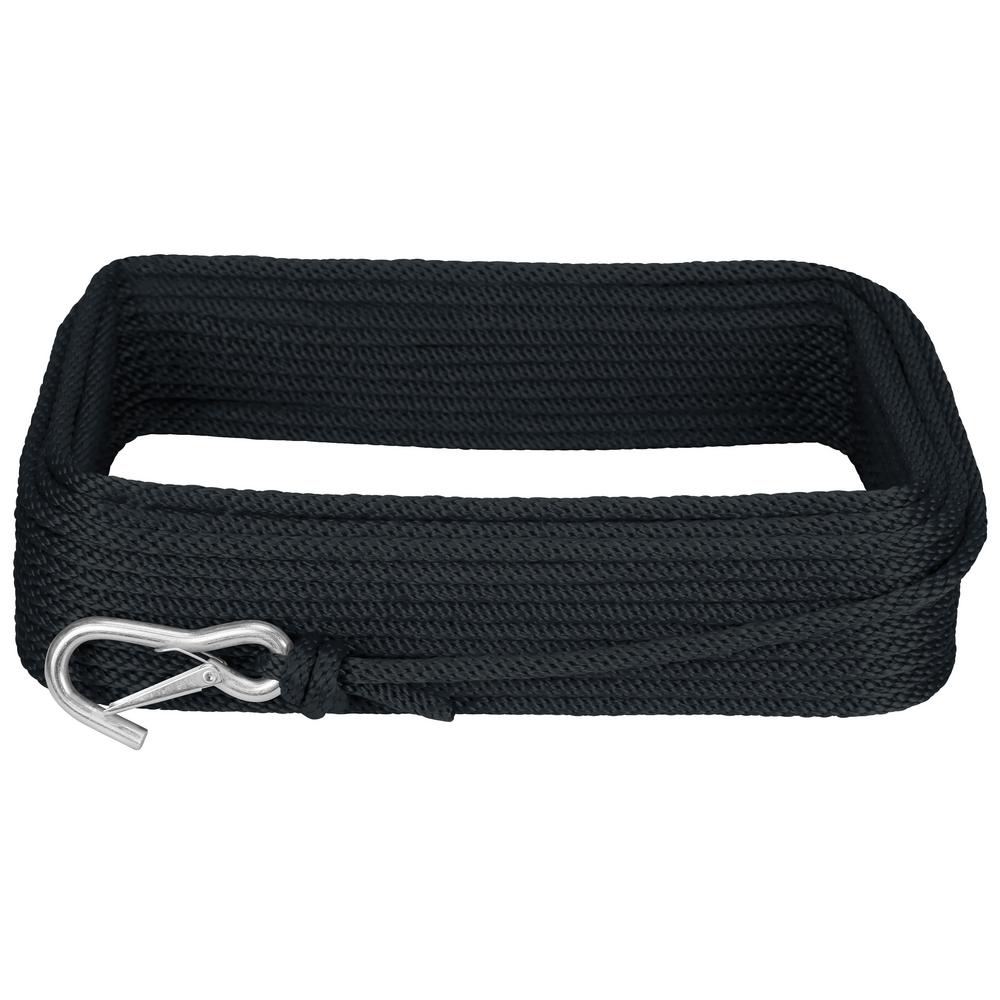 Extreme Max 3006.2048 BoatTector 3//8 x 50 Premium Solid Braid MFP Anchor Line with Thimble Black