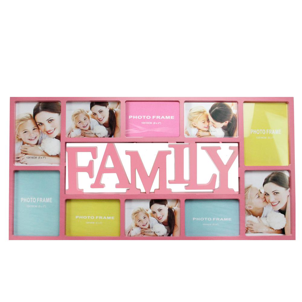 Northlight 28 75 Pink Dual Sized Family Photo Picture Frame Northlight 28 75 Pink Dual Sized Family Photo Picture Frame Collage Wall Decoration
