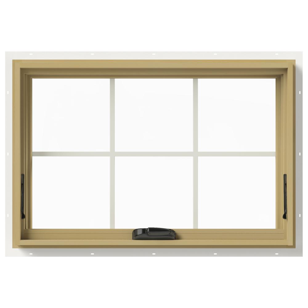 JELD-WEN 36 In. X 24 In. W-2500 Awning Aluminum Clad Wood Window ...