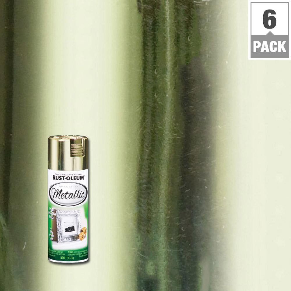Br Gloss Spray Paint The Home Depot Metallic Br Spray Paint 6 Pack
