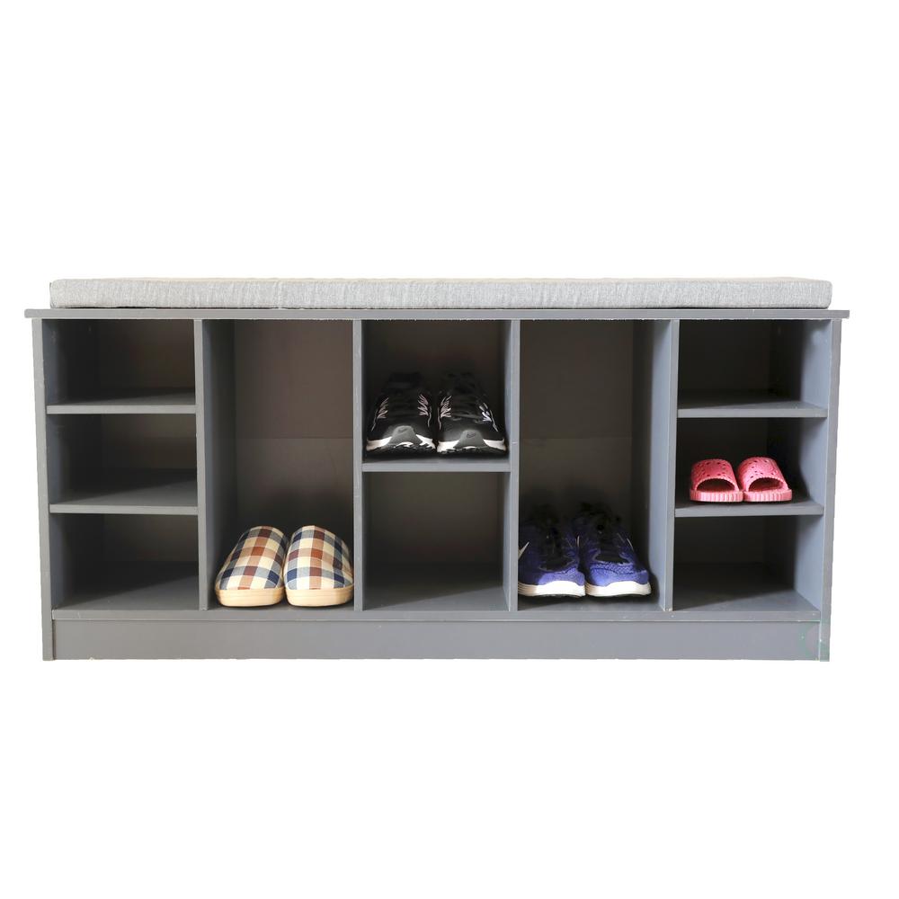 42 Or Greater Shoe Storage Closet Organizers The Home Depot Wooden Shoe Cubicle Storage Entryway Bench With Soft Cushion For Seating Cabinet