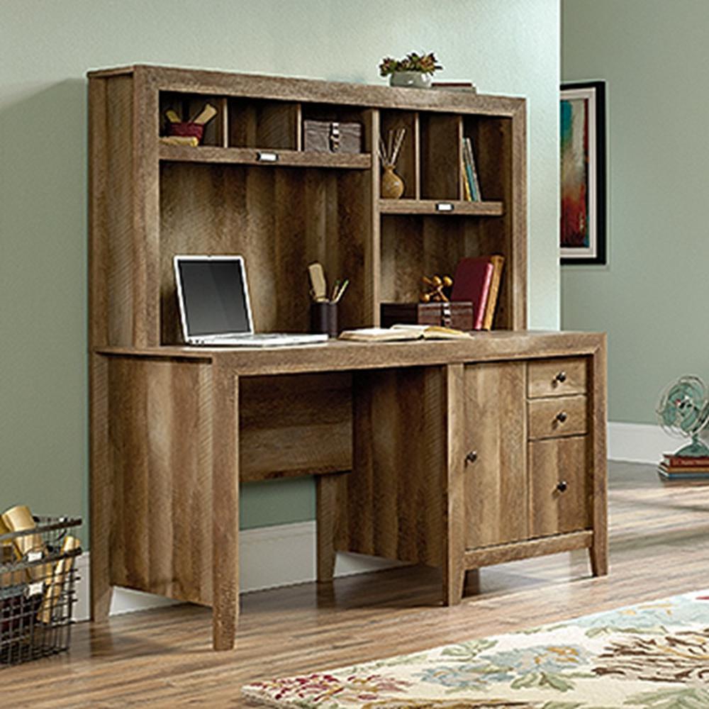 SAUDER Dakota Pass Craftsman Oak Desk with Hutch-420410 ...
