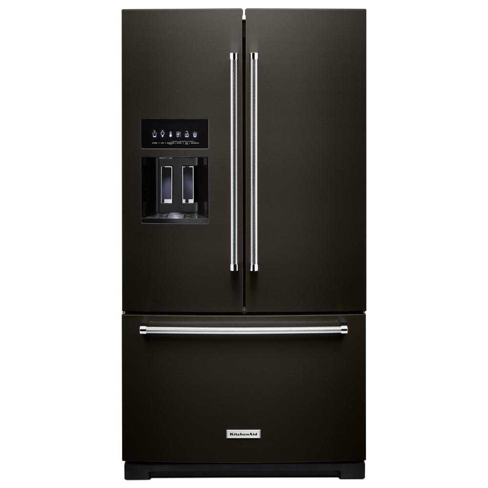 Kitchenaid 27 Cu Ft Built In French Door Refrigerator Kitchenaid 27 Cu Ft Built In French Door Refrigerator Printshield Black Stainless