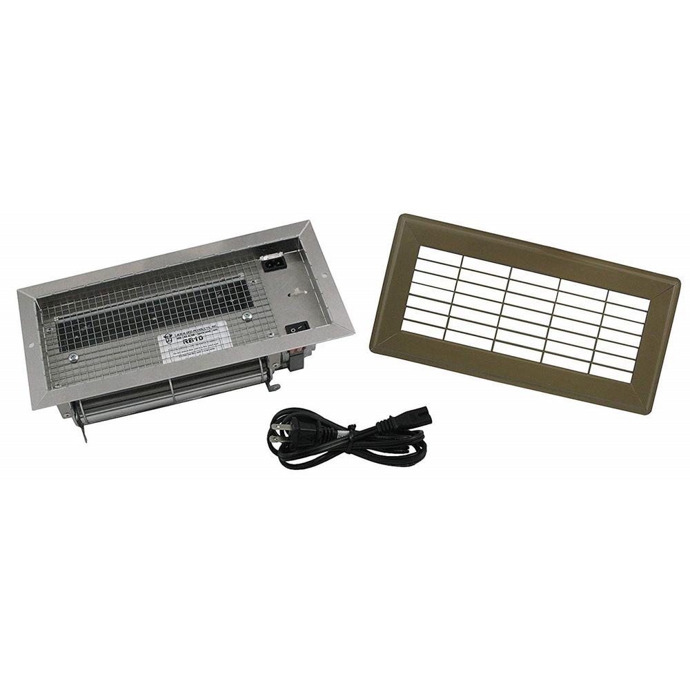 Tjernlund Duct Booster 4 in. x 10 in. Steel Register Booster Fan, White