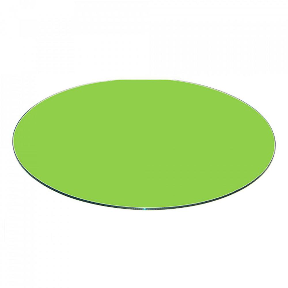 Fab Glasirror 28 In Green Round Back Painted 3 8 Thick Green Round Back Painted 3 8 In Thick Flat Tempered