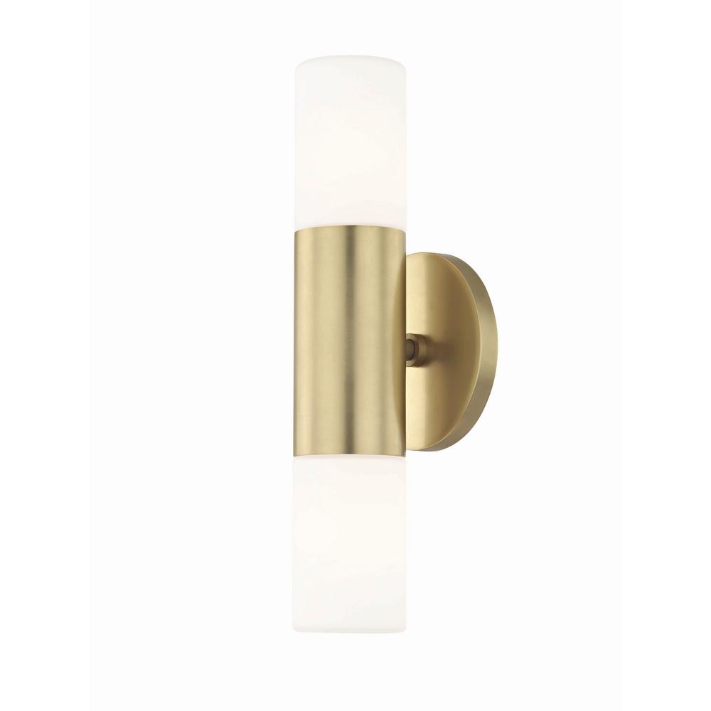 Mitzi By Hudson Valley Lighting Lola 2 Light Aged Br Led Wall Mitzi By Hudson Valley Lighting Lola 2 Light Aged Br Led Wall Sconce With Opal