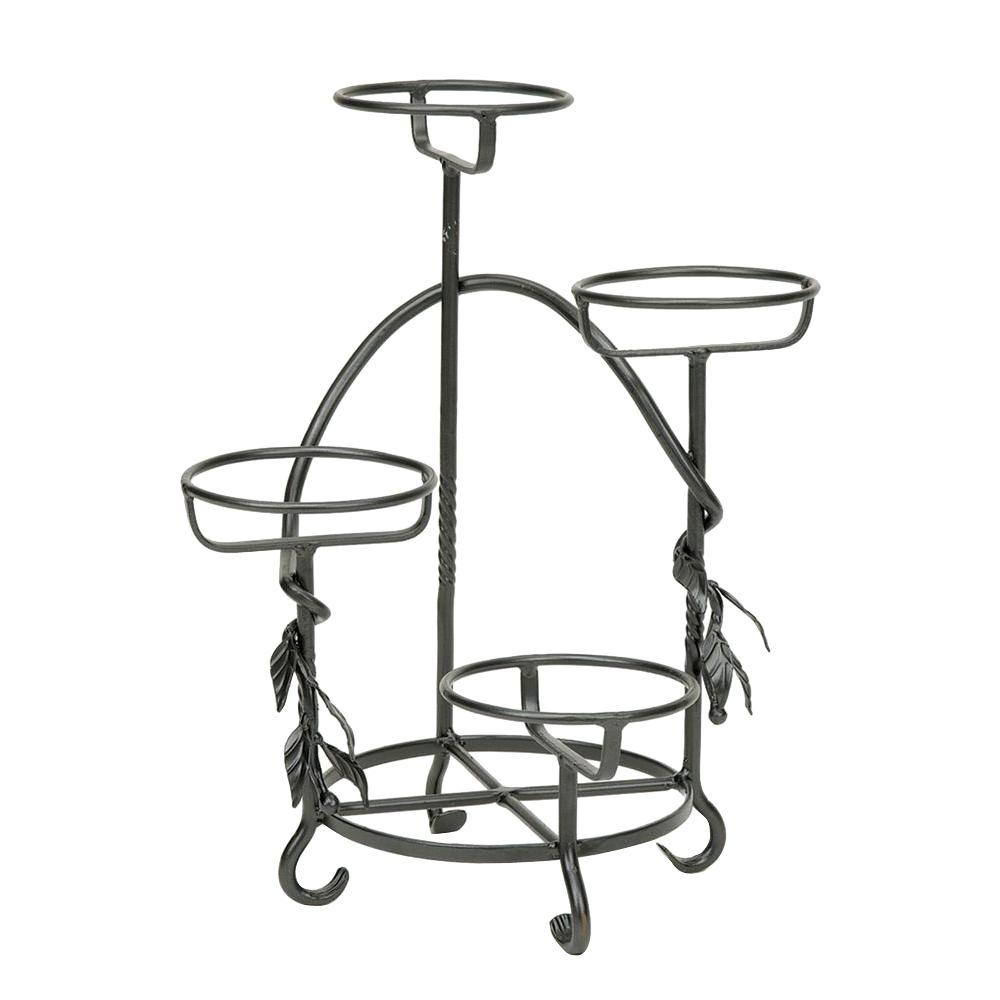 Achla Designs 18 in. Tall Graphite Powder Coat Iron Indoor