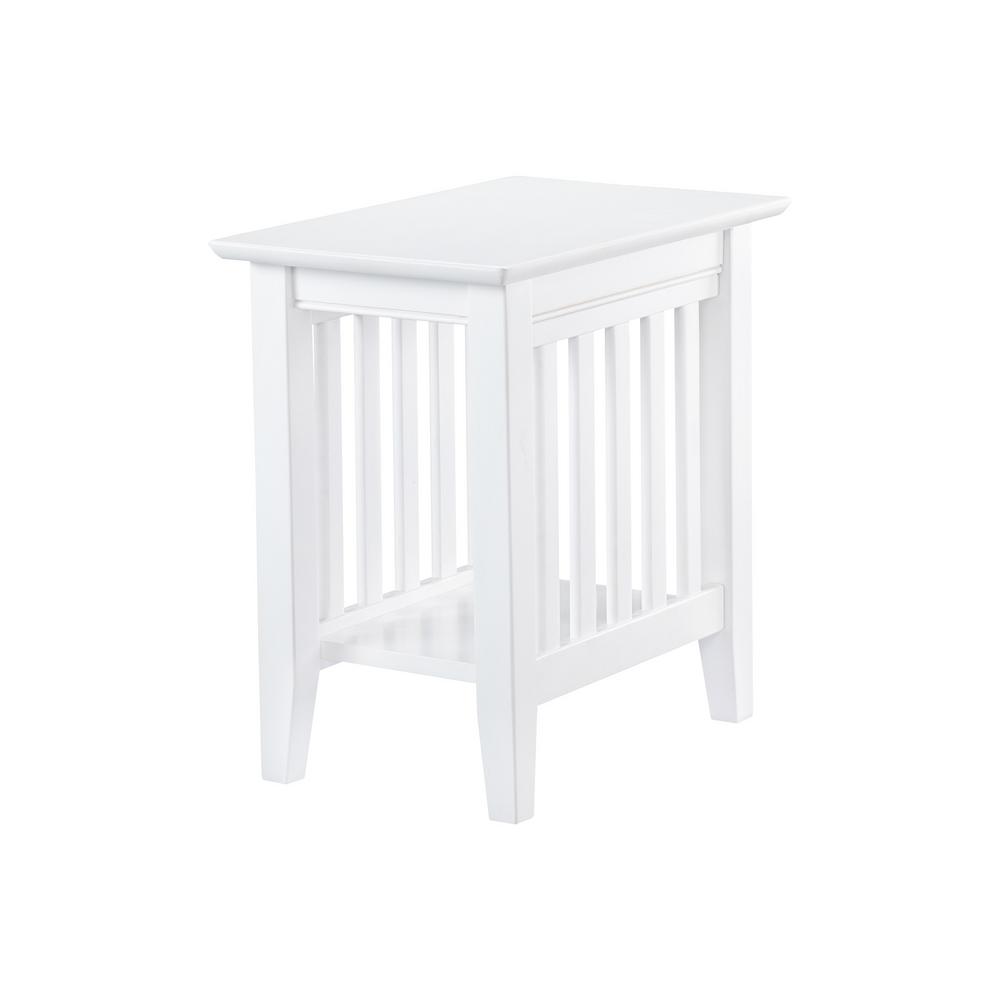 End Tables Accent The Home Depot Mission White Chair Side Table