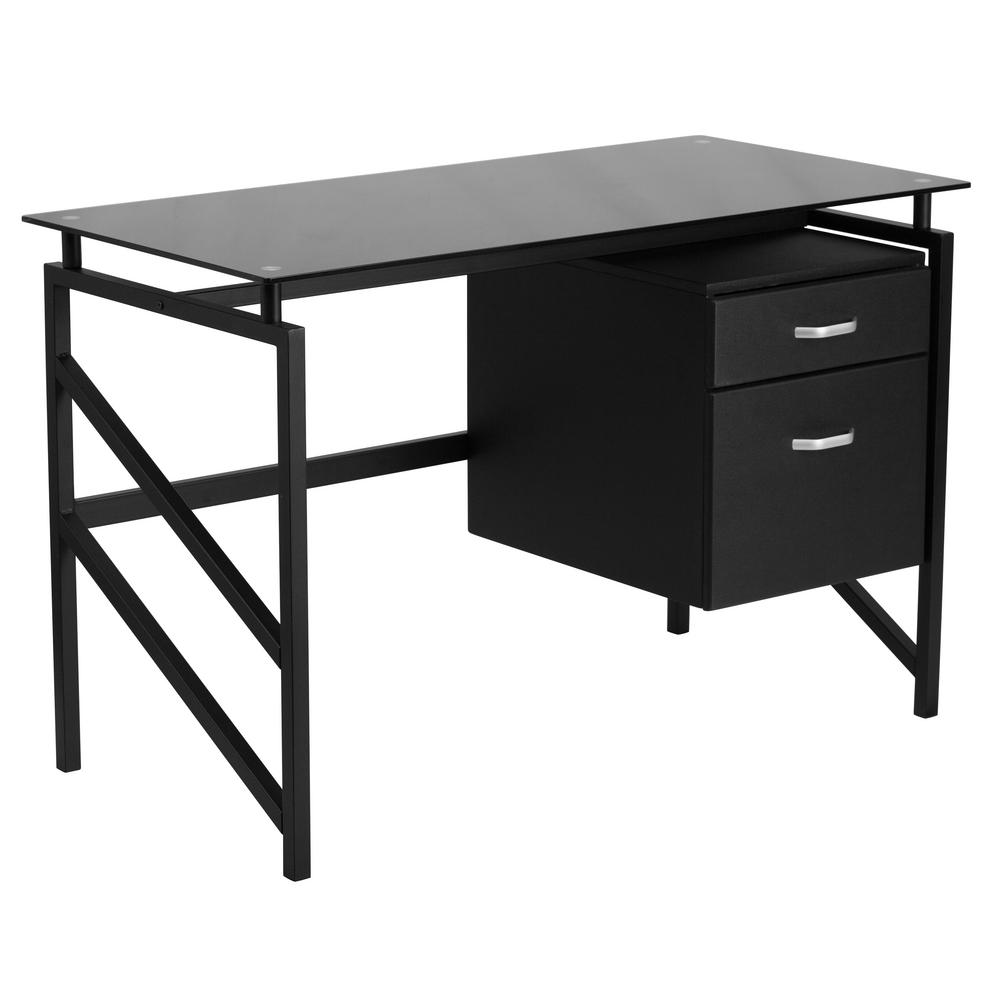 Carnegy Avenue Black Computer Desk CGANAN22610BLHD The Home Depot