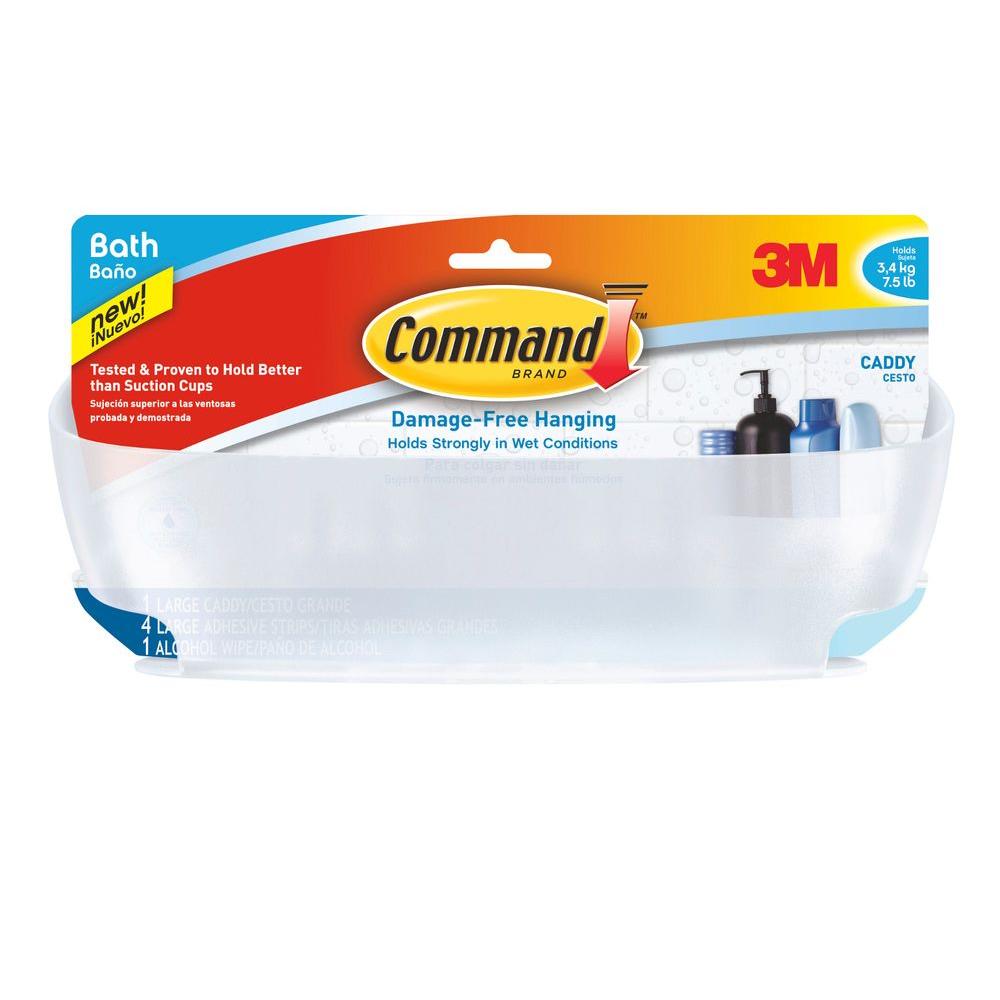 Command 6.5lbs. Shower Caddy with Water-Resistant Strip BATH11-ES - The  Home Depot