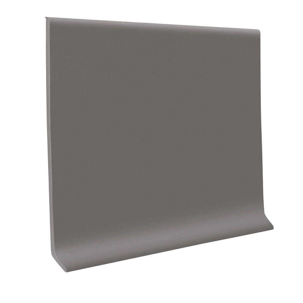 ROPPE Vinyl Laminate Dark Gray 4 in. x 0.080 in. x 120 ft. Dryback Wall
