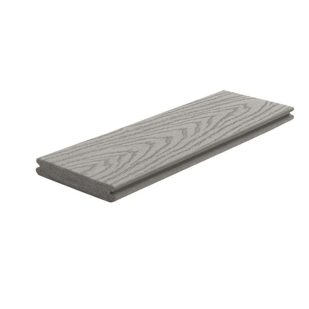 Trex Select 1 In X 5 2 20 Ft Pebble Grey Grooved Edge Trex Select 1 In X 5 2 20 Ft