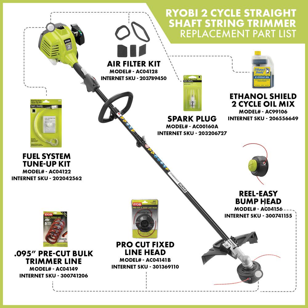 Ryobi 25cc 2 Cycle Attachment Capable Full Crank Curved Shaft Gas String Trimmer Ry252cs The Home Depot