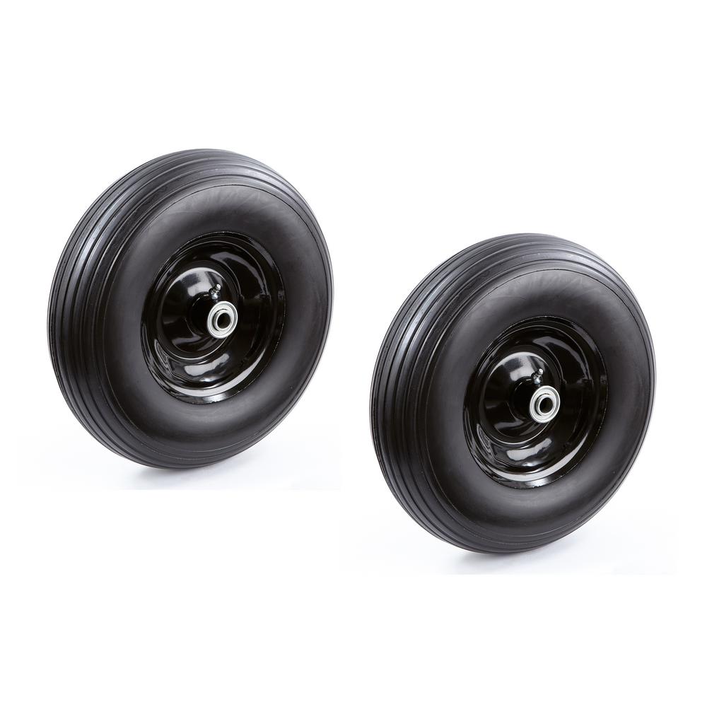 Farm & Ranch 13 inch No Flat Wheelbarrow Replacement Wheel (2-Pack) by Farm & Ranch