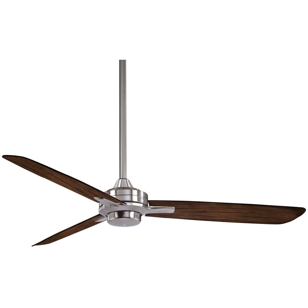 Minka Aire Rudolph 52 In Indoor Brushed Nickel With Medium Maple Ceiling Fan With Wall Control