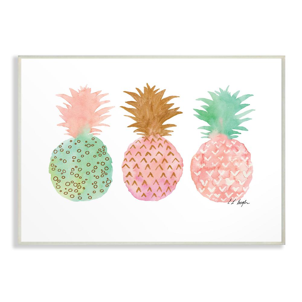 The Stupell Home Decor Collection 12 5 In X 18 Pink And - Wooden Pineapple Wall Art The Stupell Home Decor Collection 12 5 In X 18 Pink And - Wooden Pineapple Wall Art