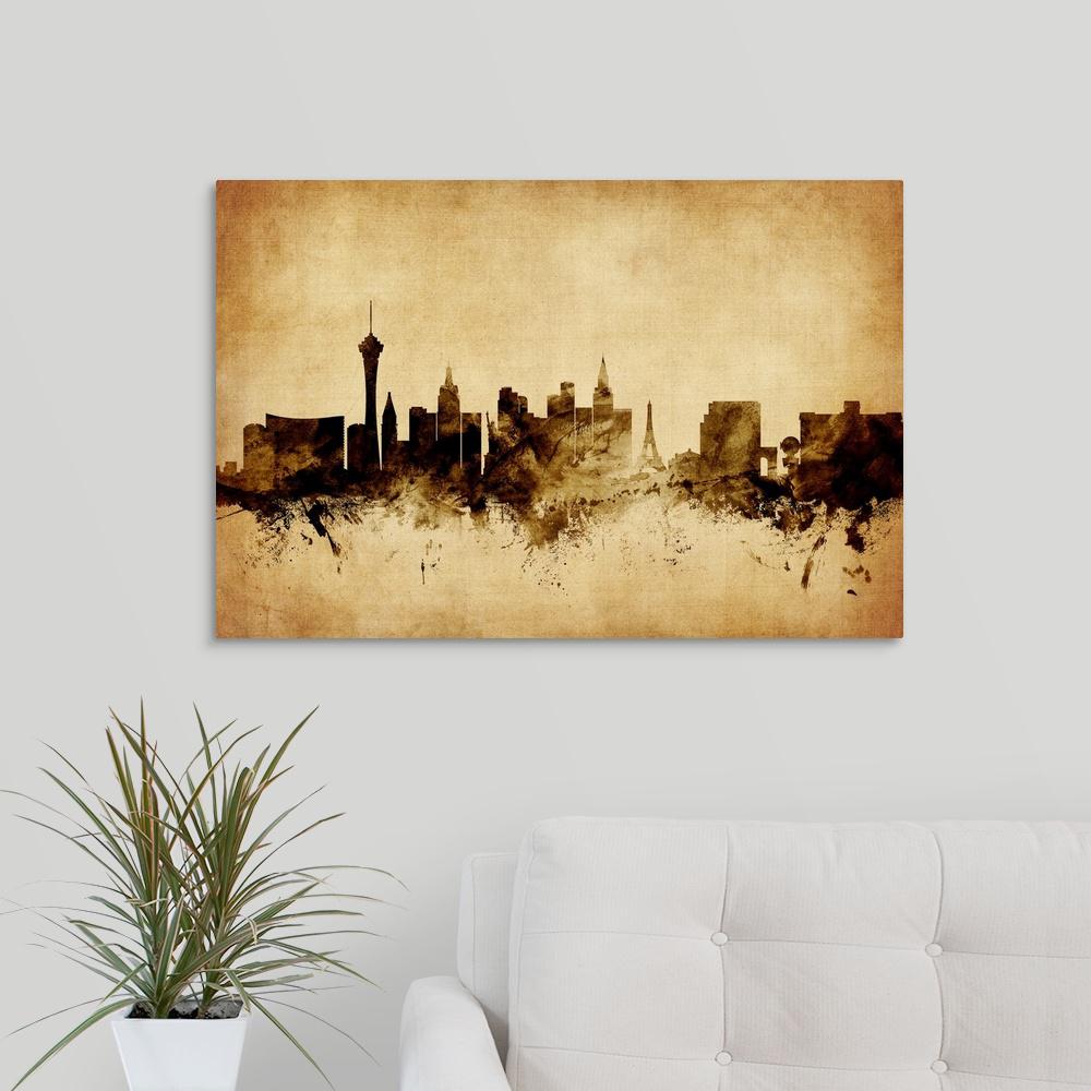 Greatbigcanvas Las Vegas Nevada Skyline Vintage Style By Michael Tompsett Canvas Wall Art 2490316 24 30x20 The Home Depot - Las Vegas Wall Art Greatbigcanvas Las Vegas Nevada Skyline Vintage Style By Michael Tompsett Canvas Wall Art 2490316 24 30x20 The Home Depot - Las Vegas Wall Art