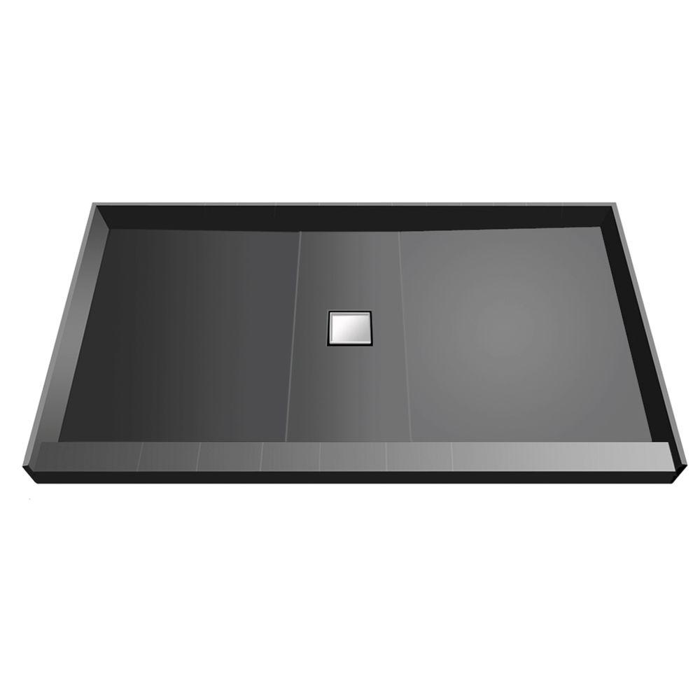 Redi Neo 48 In X Angle Shower Base With Back Drain Single Threshold Shower Base With Center
