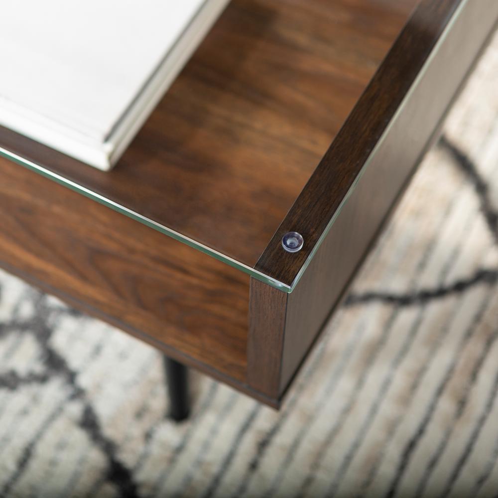 Walker Edison Furniture Company Mid Century Modern Wood And Glass Coffee Table Dark Walnut Hdf42jmgldw The Home Depot - Dark Walnut Coffee Table With Drawers Walker Edison Furniture Company Mid Century Modern Wood And Glass Coffee Table Dark Walnut Hdf42jmgldw The Home Depot - Dark Walnut Coffee Table With Drawers