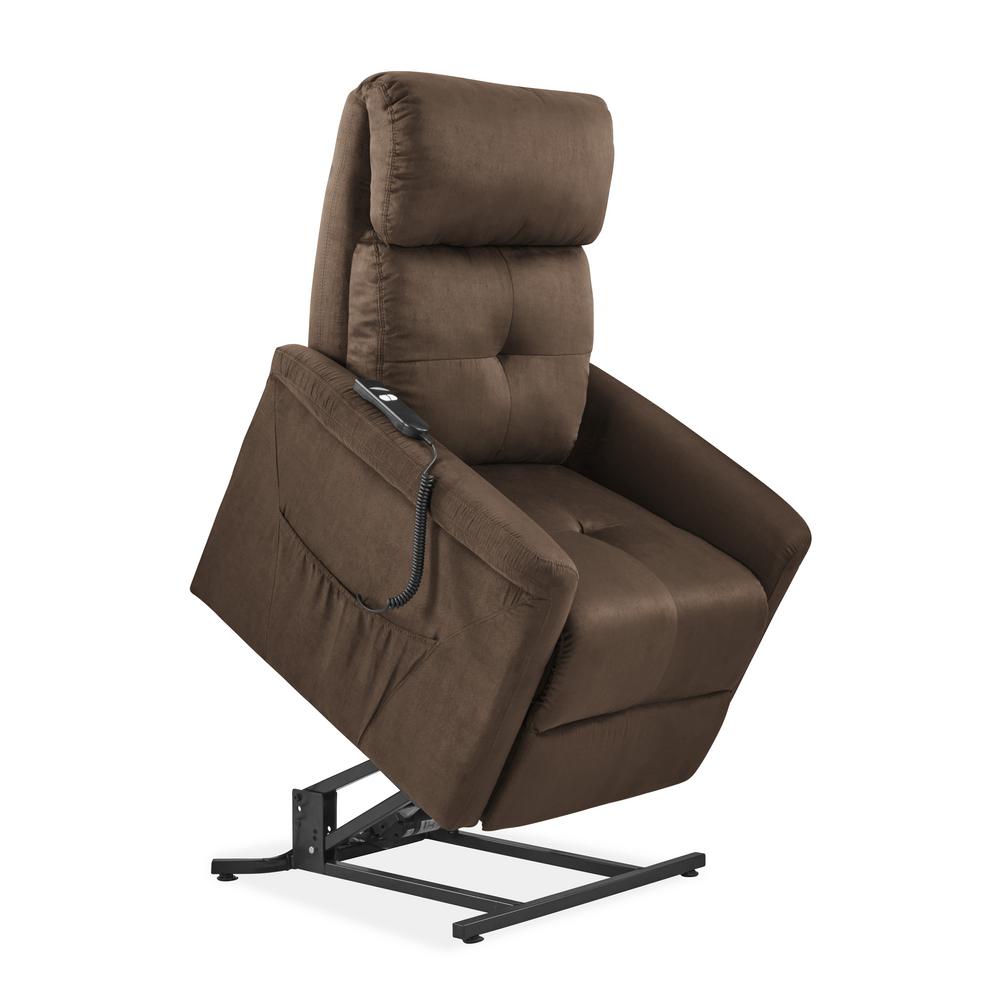 Prolounger Brown Microfiber Power Recline And Lift Chair Rcl43 Aaa89 Lt The Home Depot 6991