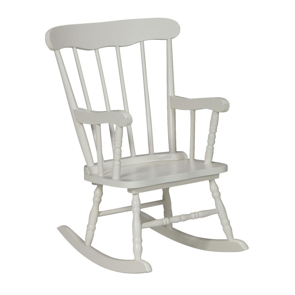 childs white rocking chair