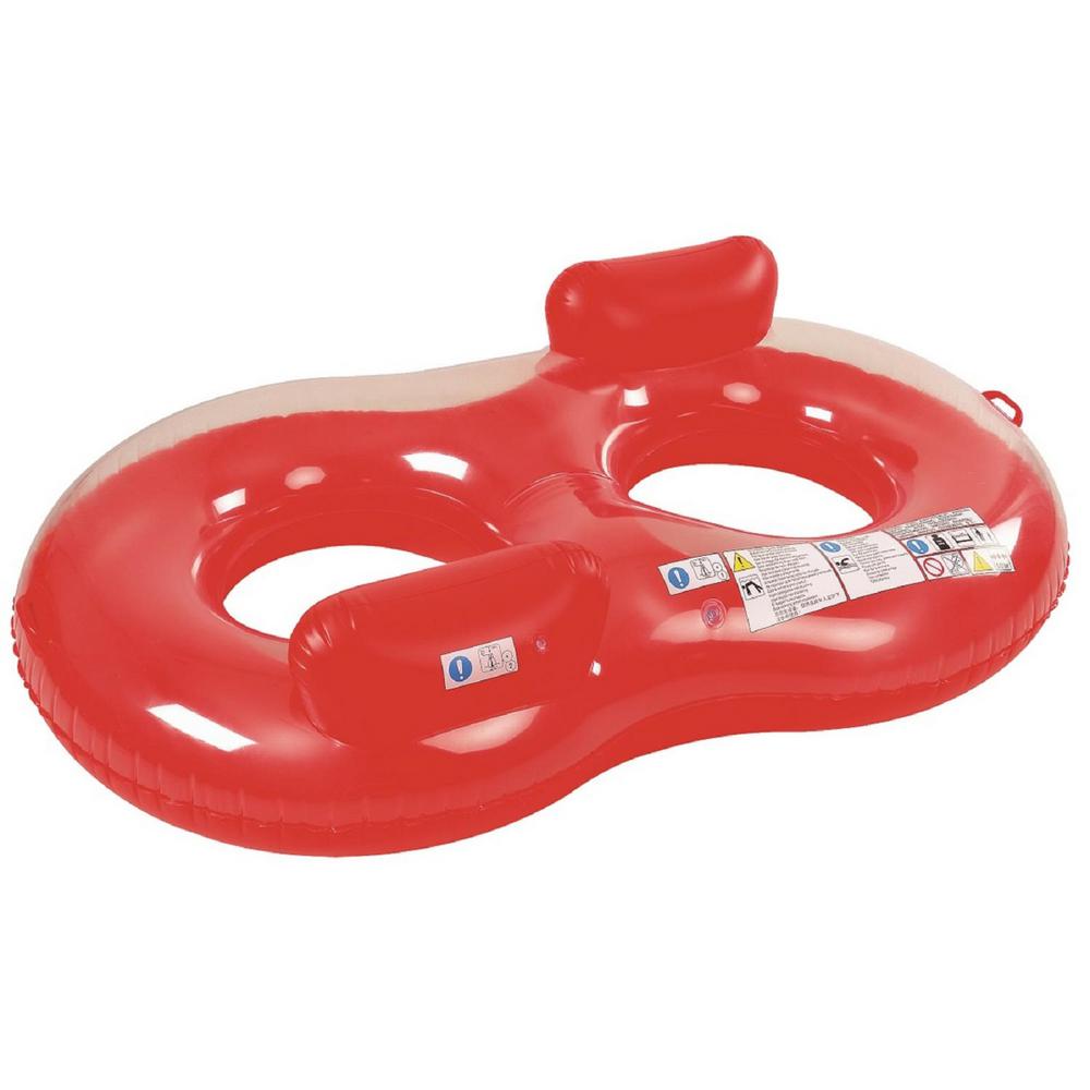 red inflatable pool