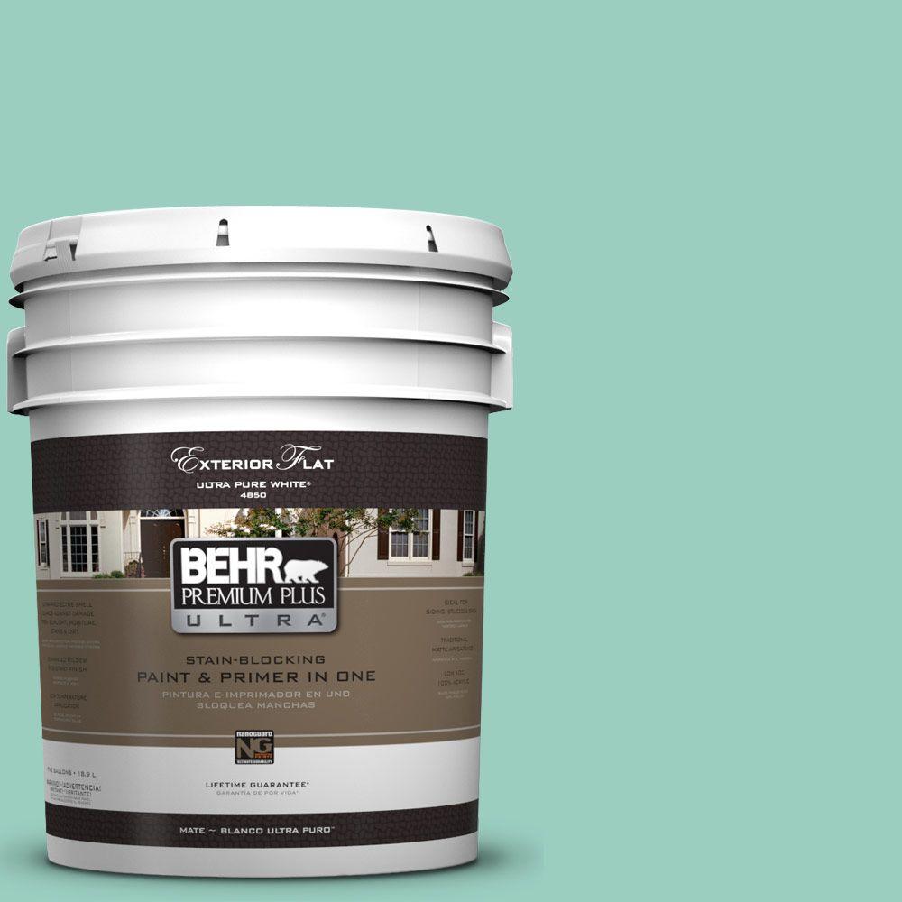 BEHR Premium Plus Ultra 5gal. HDCSM146 Thermal Aqua Flat Exterior