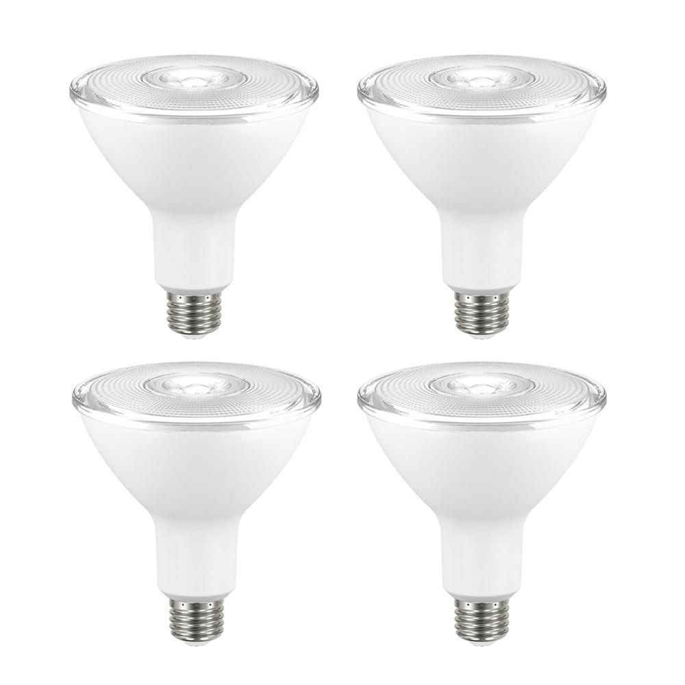 Par38 Led Special Values Light Bulbs Lighting The Home Depot 90 Watt Equivalent Non Dimmable Led Flood Light Bulb Bright White 4