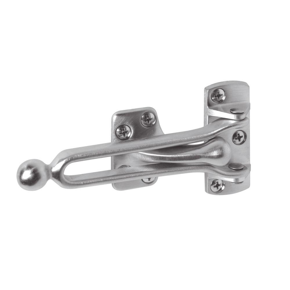 Prime Line Brushed Chrome Swing Bar Door Lock With Edge Guard