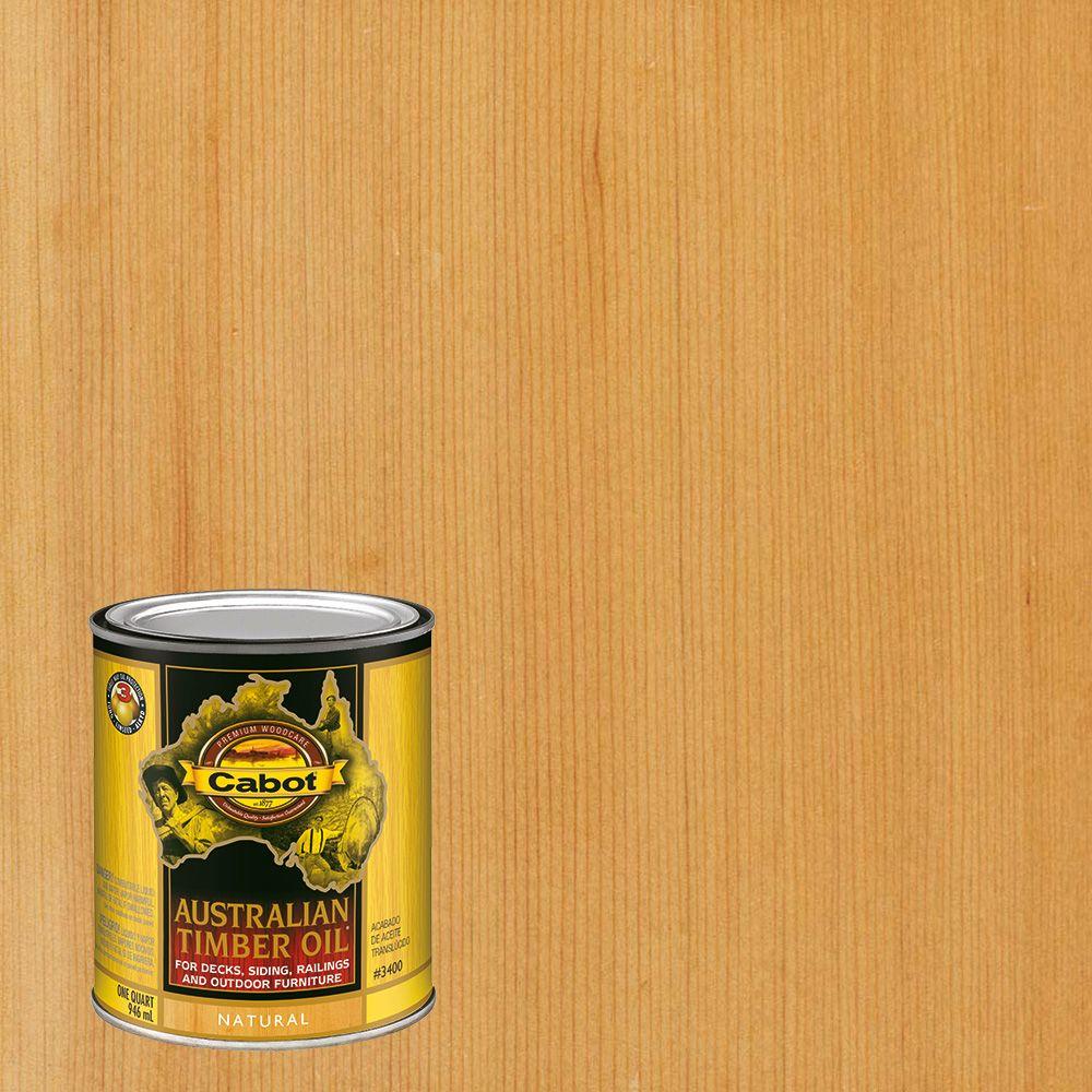 Cabot 1 Qt Natural Australian Timber Oil Exterior Wood Finish 1400003400005 The Home Depot 9453