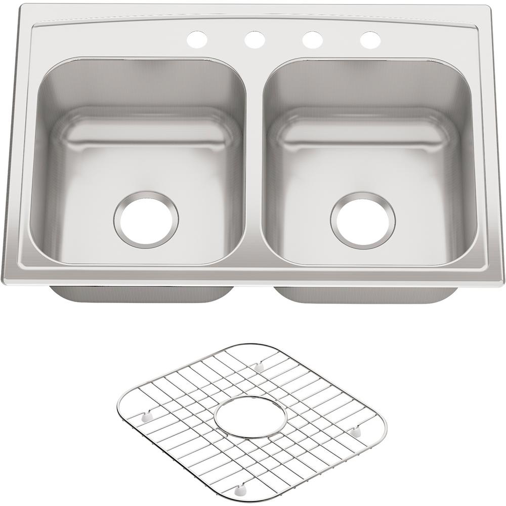 KOHLER Toccata Drop-In Stainless Steel 33 in. 4-Hole Double Bowl ... Kohler Kitchen
