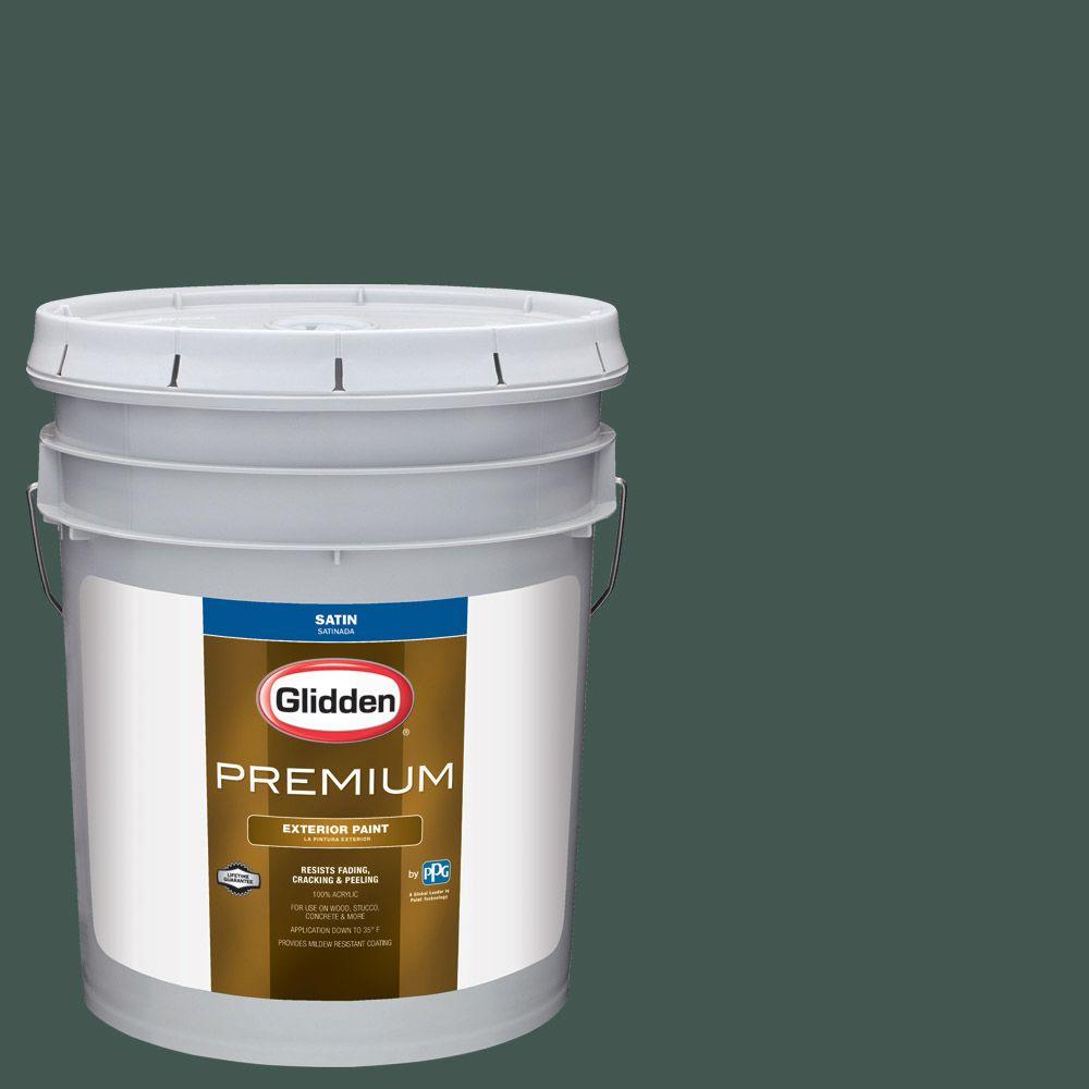 Glidden Premium 5gal. HDGG65 Deep Forest Pine Satin Latex Exterior