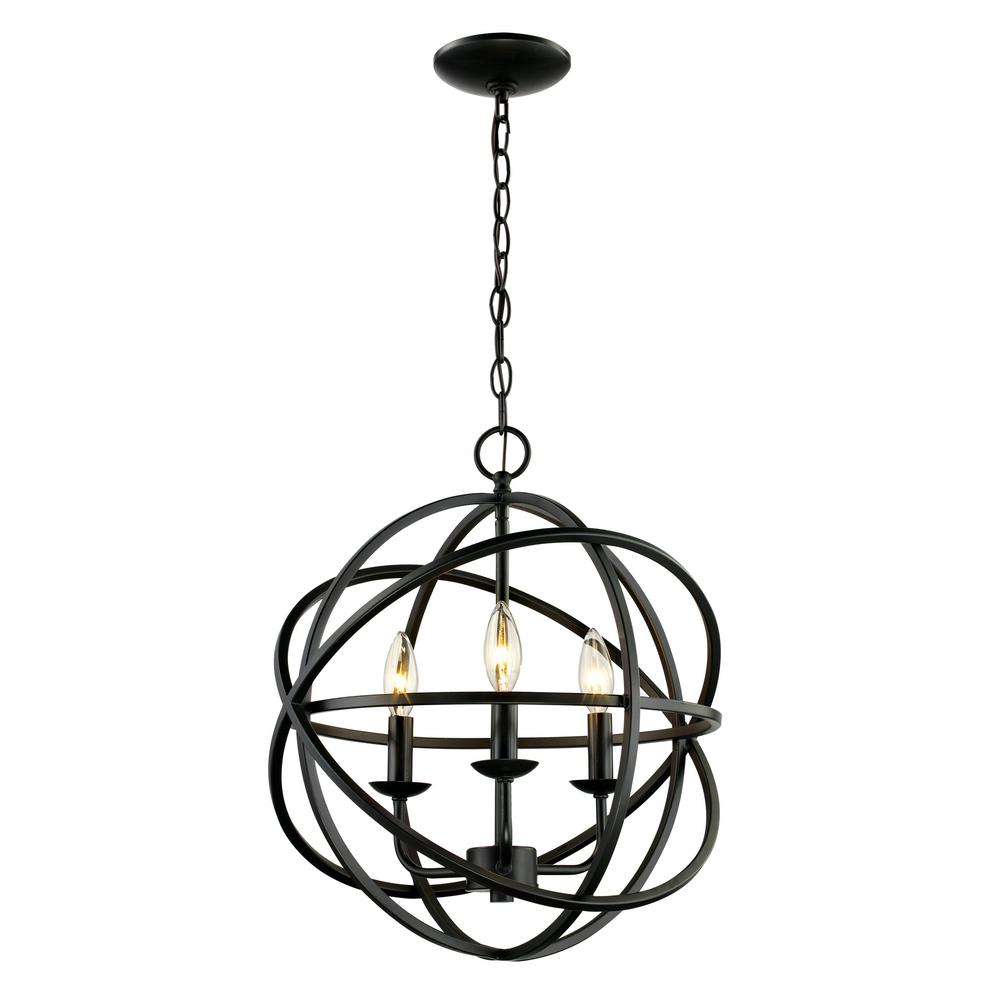 Bel Air Lighting Pendant Lights The Home Depot 3 Light Rubbed Oil Bronze Pendant 10 Bel Air Lighting