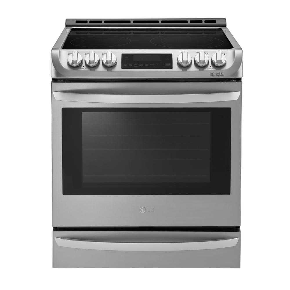 6.3 cu. ft. Slide-In Electric Range with ProBake Convection Oven, Self Clean and EasyClean in Stainless Steel