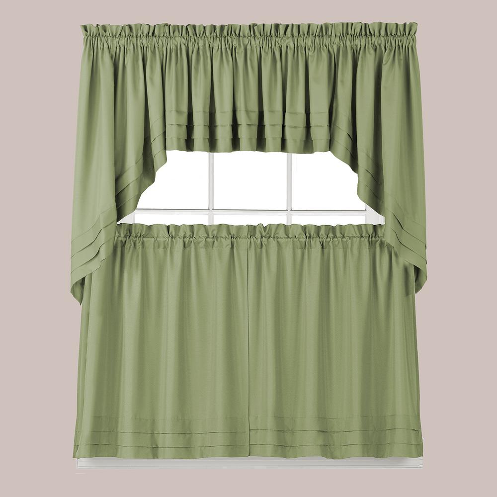 Green Window Scarves Valances Window Treatments The Home Depot
