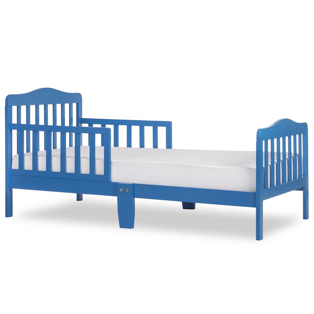 blue toddler bed