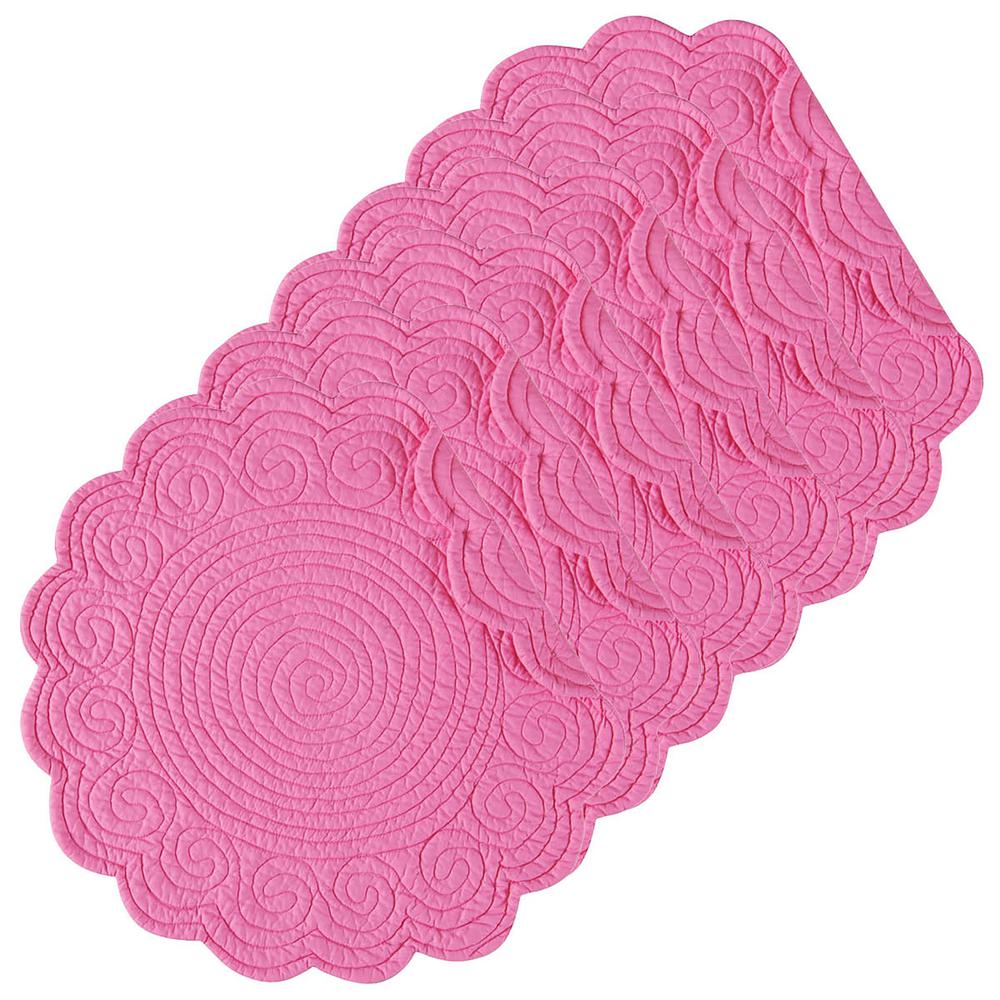 C F Home Hot Pink Round Placemat Set Of 6 862601643ps6 The C F Home Hot Pink Round Placemat Set Of 6