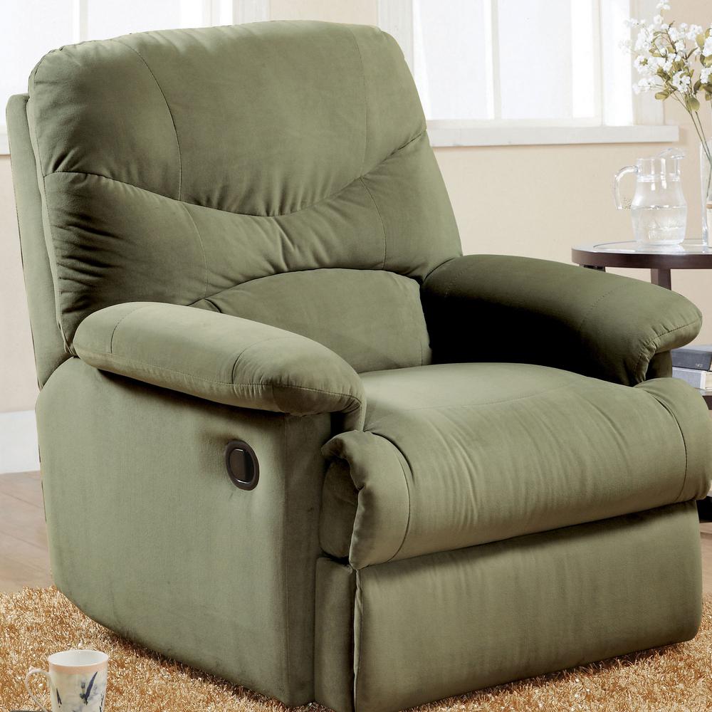 Worldwide Arcadia Sage Green Microfiber ReclinerVA00630