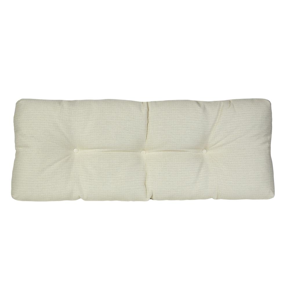 Unbranded The Gripper Tufted 36 in. Omega Ivory Universal Bench Cushion