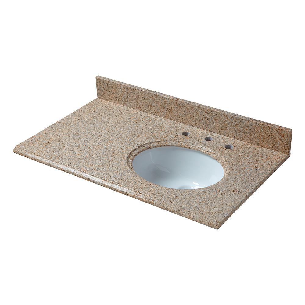 Pegasus 37 In W Granite Vanity Top Beige With Offset Right Bowl And 8 Faucet Spread 38682 The Home Depot - 37 Vanity Top With Offset Sink Pegasus 37 In W Granite Vanity Top Beige With Offset Right Bowl And 8 Faucet Spread 38682 The Home Depot - 37 Vanity Top With Offset Sink