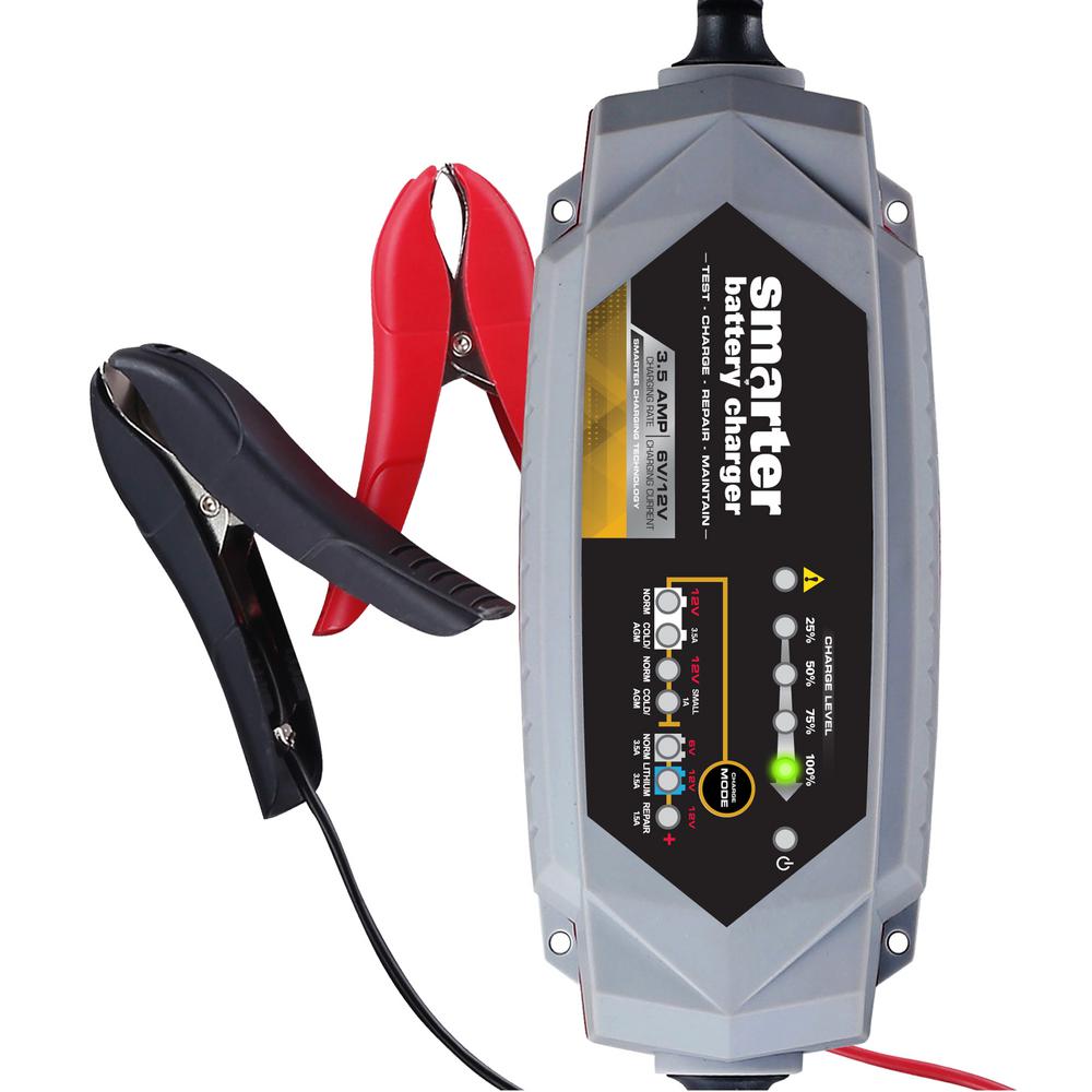 Smarter Tools Smarter 3.5 Amp 6-Volt/12-Volt Battery Charger with Repair Mode by Smarter Tools