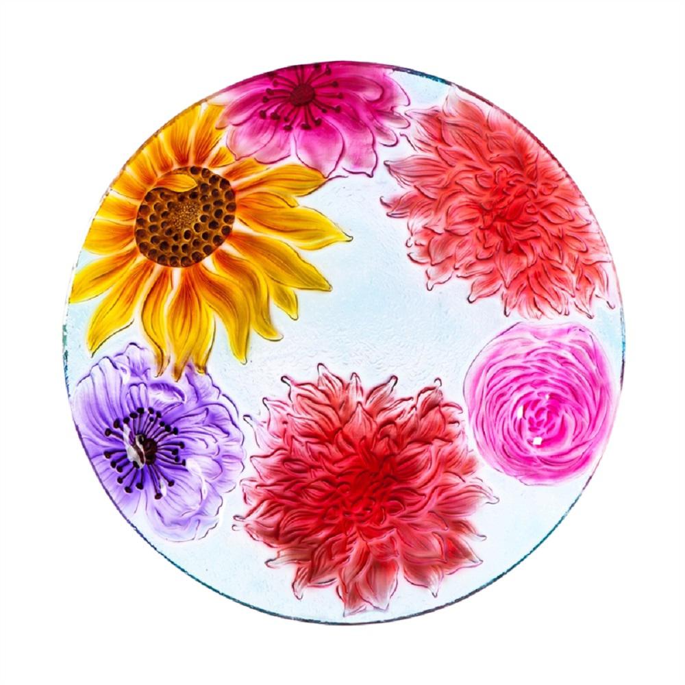 Open Flower and Dish Bird Bath Tops12000013DS The Home Depot