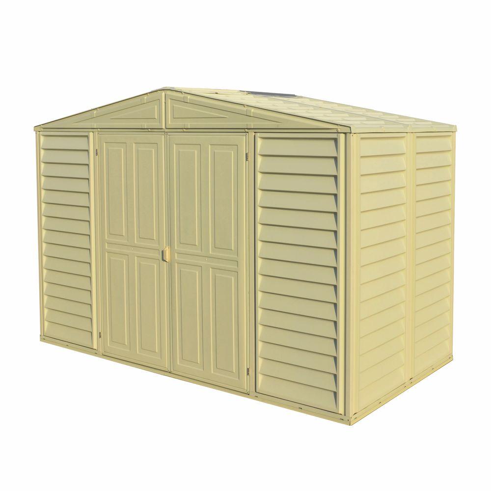 Duramax Building Products Woodbridge 10.5 ft. x 5 ft. Plastic Vinyl Shed with Foundation00283