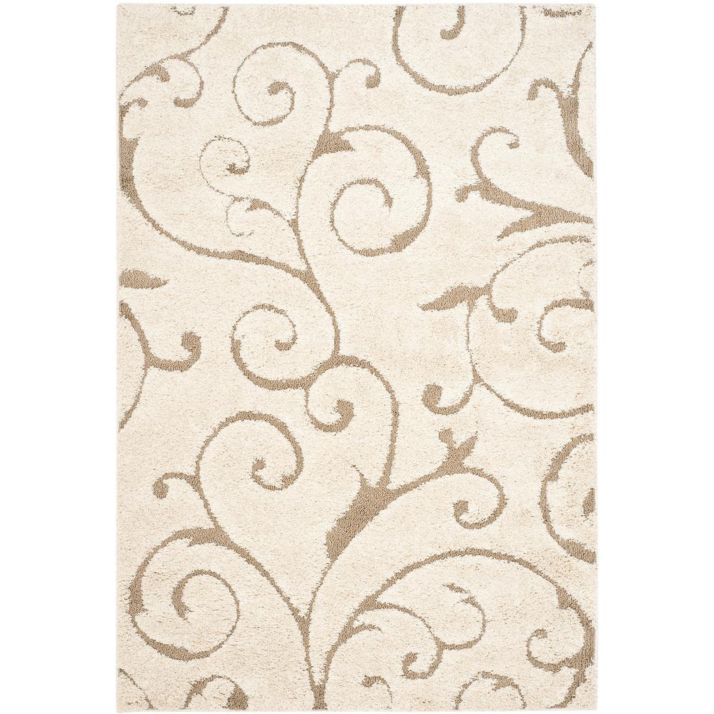 Safavieh Florida Shag Cream/Beige 8 ft. 6 in. x 12 ft. Area RugSG462