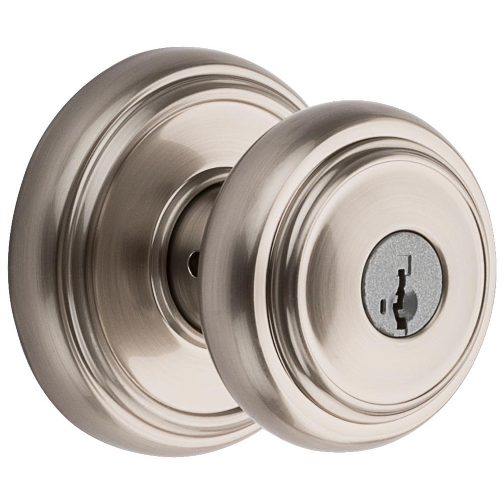 Baldwin Prestige Alcott Satin Nickel Entry Door Featuring Baldwin Prestige Alcott Satin Nickel Entry Door Featuring